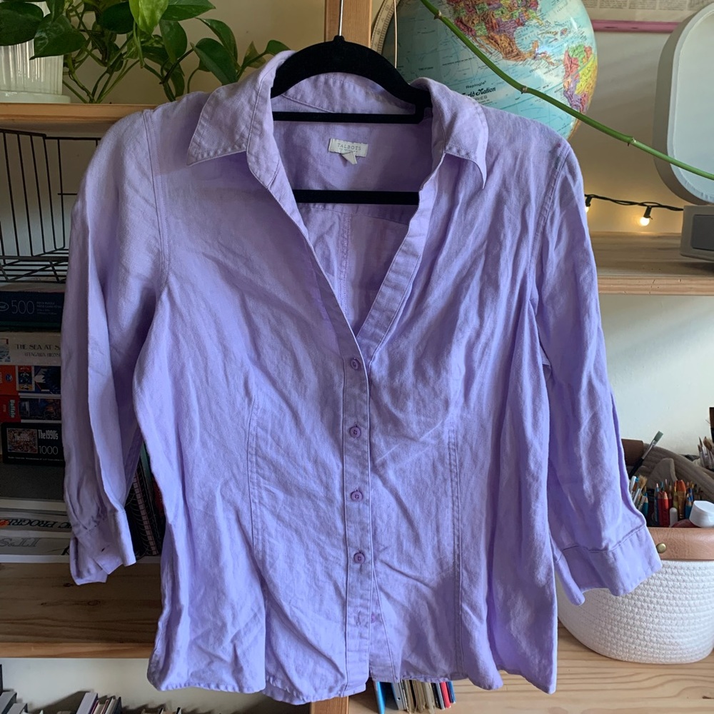 Vintage, Purple, Button up top